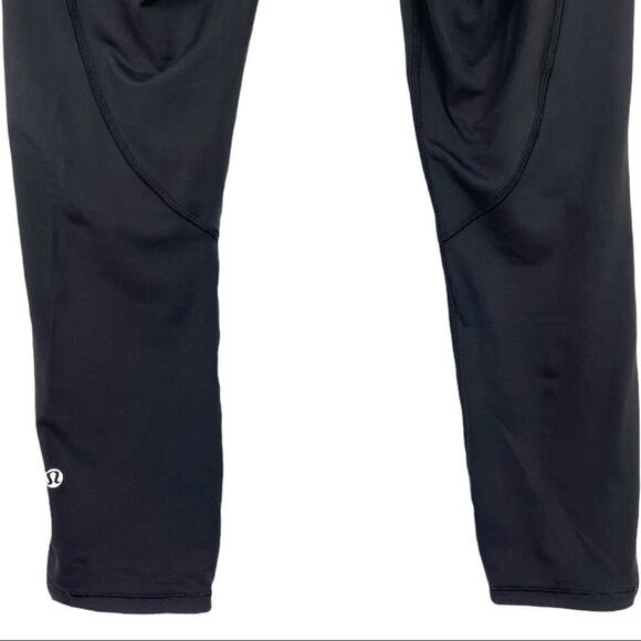 Lululemon Can't Stop Crop High Rise Runners Leggings Black / Slalom Stripe 8 - Picture 9 of 16